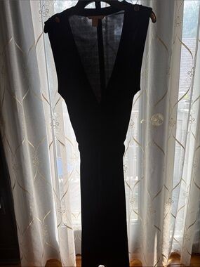Banana Republic Black V-Neck Maxi Dress